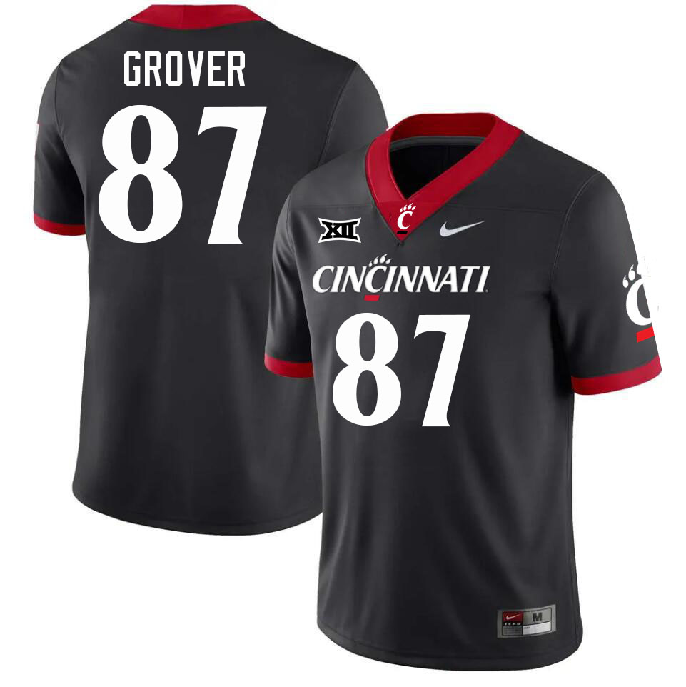 Cincinnati Bearcats #87 Gavin Grover College Football Jerseys Stitched-Black